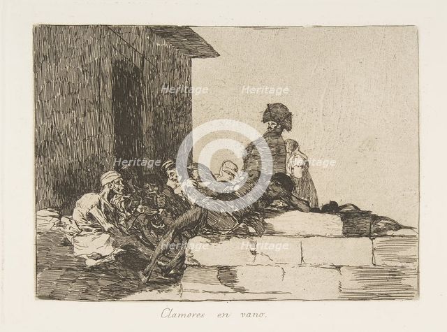 Plate 54 from 'The Disasters of War' (Los Desastres de la Guerra): 'Ap..., 1811-12 (published 1863). Creator: Francisco Goya.