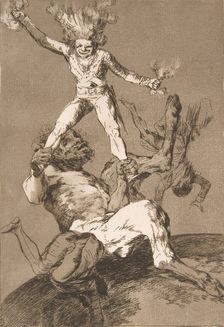 Plate 56 from Los Caprichos': To rise and to fall (Subir y bajar.), 1799., 1799. Creator: Francisco Goya