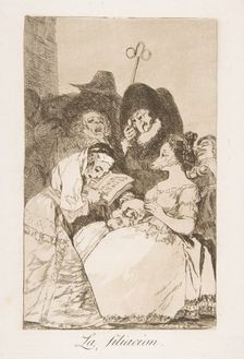 Plate 57 from Los Caprichos':The filiation (La filiacion.), 1799. Creator: Francisco Goya