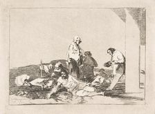 Plate 58 from The Disasters of War (Los Desastres de la Guerra): It's no use crying ..., 1811-12. Creator: Francisco Goya
