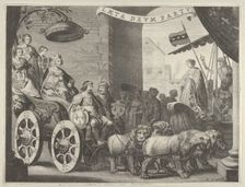 Plate 5a: Marie de Medici as Berecynthia, from Caspar Barlaeus, "Medicea Hospes", 1638. Creator: Pieter Nolpe