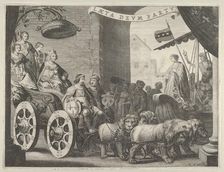 Plate 5a: Marie de Medici as Berecynthia, from Caspar Barlaeus, "Medicea Hospes", 1638. Creator: Pieter Nolpe