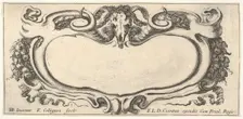 Plate 6: a cartouche with a ram skull at top center, grapes and other fruits to eit..., ca. 1640-45. Creator: Francois Collignon