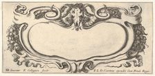Plate 6: a cartouche with a ram skull at top center, grapes and other fruits to eit..., ca. 1640-45. Creator: Francois Collignon