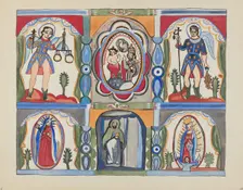 Plate 6: Chapel Altarpiece, Santa Cruz: From Portfolio "Spanish Colonial...", 1935/1942. Creator: Unknown