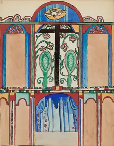 Plate 6: Chapel Altarpiece, Santa Cruz: From Portfolio "Spanish Colonial...", 1935/1942. Creator: Unknown