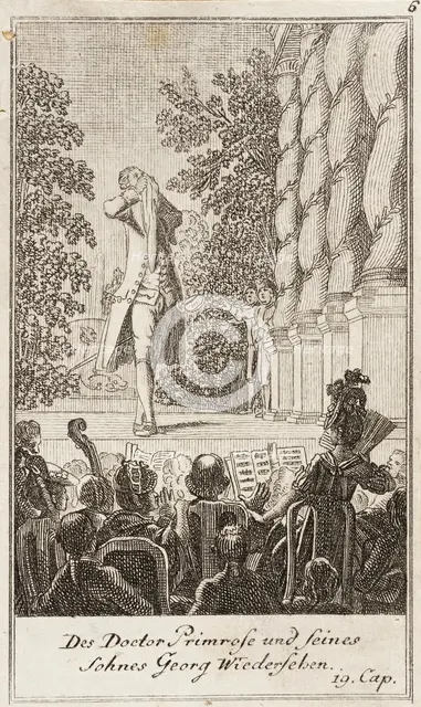 Plate 6 for Oliver Goldsmith's 'The Vicar of Wakefield', 1776. Creator: Daniel Berger.