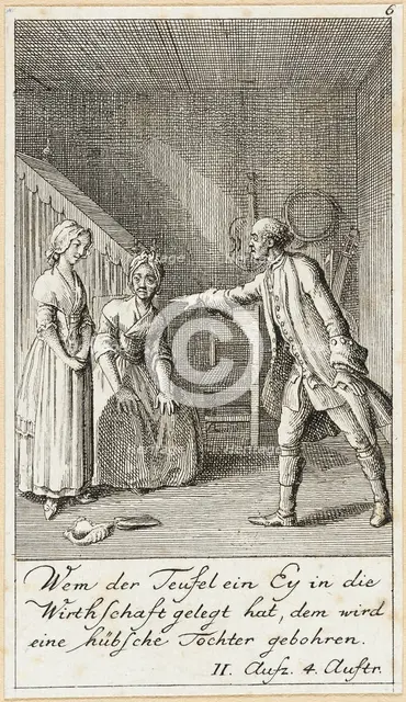 Plate 6 for Schiller's 'Intrigue and Love', 1785. Creator: Daniel Nikolaus Chodowiecki.