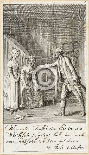 Plate 6 for Schiller's 'Intrigue and Love', 1785. Creator: Daniel Nikolaus Chodowiecki.