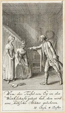 Plate 6 for Schiller's Intrigue and Love 1785. Creator: Daniel Nikolaus Chodowiecki