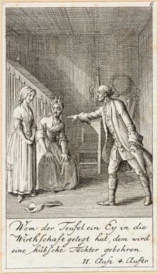 Plate 6 for Schiller's Intrigue and Love 1785. Creator: Daniel Nikolaus Chodowiecki