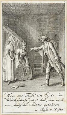 Plate 6 for Schiller's Intrigue and Love 1785. Creator: Daniel Nikolaus Chodowiecki