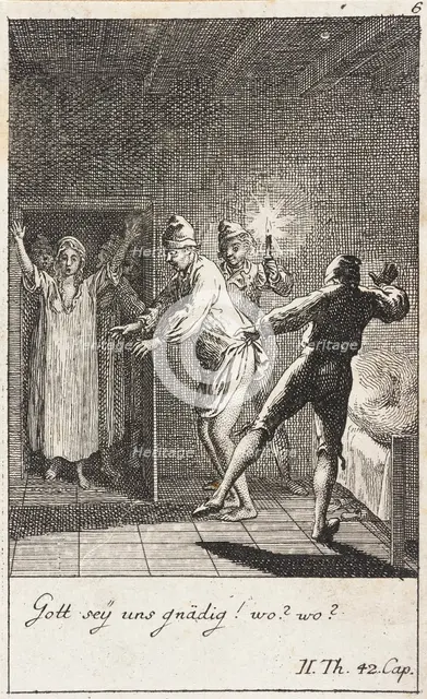 Plate 6 for Thomas Smollett's 'The Adventures of Peregrine Pickle', 1785. Creator: Daniel Nikolaus Chodowiecki.