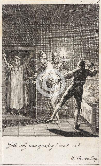 Plate 6 for Thomas Smollett's 'The Adventures of Peregrine Pickle', 1785. Creator: Daniel Nikolaus Chodowiecki.