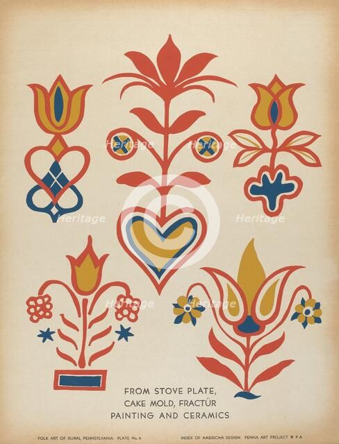 Plate 6: From Portfolio "Folk Art of Rural Pennsylvania", c. 1939. Creator: Unknown.