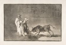 Plate 6 from The Tauromaquia':The Moors make a different play in the ring calling the bul..., 1816. Creator: Francisco Goya