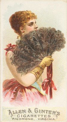 Plate 6, from the Fans of the Period series (N7) for Allen & Ginter Cigarettes Brands, 1889. Creator: Allen & Ginter