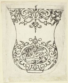 Plate 6, from XX Stuck zum (ornamental designs for goblets and beakers), 1601. Creator: Master AP