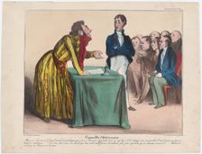 Plate 6: L'Assemblée d'Actionnaires, 1838. Creator: Honore Daumier