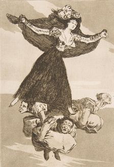 Plate 61 from Los Caprichos': They have flown (Volaverunt.), 1799. Creator: Francisco Goya