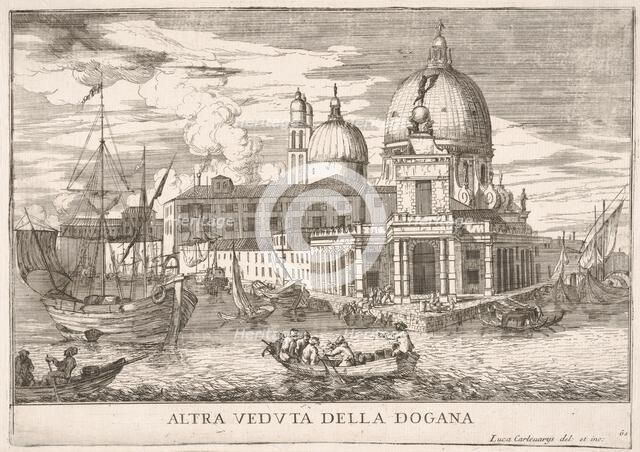 Plate 61: View of the customs house (Dogana da Mar) at the confluence of the Grand Canal a..., 1703. Creator: Luca Carlevarijs.