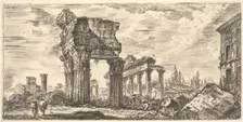 Plate 7: Temple of Jupiter Tonans (Jupiter the Thunderer). 1. Temple of Concord. (Temp..., ca. 1748. Creator: Giovanni Battista Piranesi