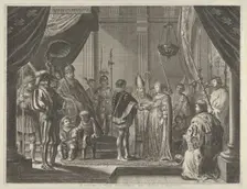 Plate 7: The Marriage of Francisco I de Medici and Johanna of Austria, from Caspar Barlaeu..., 1638. Creator: Pieter Nolpe
