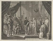 Plate 7: The Marriage of Francisco I de Medici and Johanna of Austria, from Caspar Barlaeu..., 1638. Creator: Pieter Nolpe
