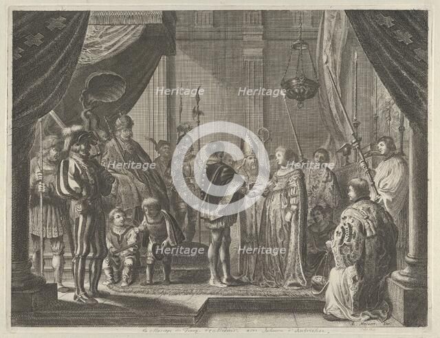 Plate 7: The Marriage of Francisco I de Medici and Johanna of Austria, from Caspar Barlaeu..., 1638. Creator: Pieter Nolpe.