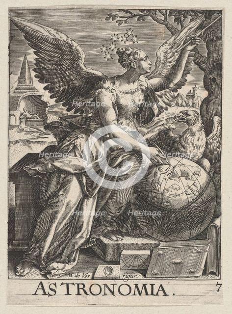 Plate 7: Astronomia, from The Seven Liberal Arts, ca. 1628-66., ca. 1628-66. Creator: Paul Fürst.