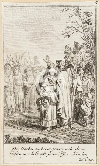 Plate 7 for Oliver Goldsmith's 'The Vicar of Wakefield', 1776. Creator: Daniel Berger.
