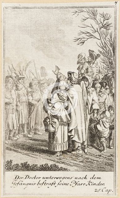 Plate 7 for Oliver Goldsmith's 'The Vicar of Wakefield', 1776. Creator: Daniel Berger.
