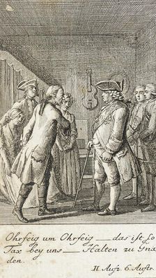 Plate 7 for Schiller's Intrigue and Love 1785. Creator: Daniel Nikolaus Chodowiecki