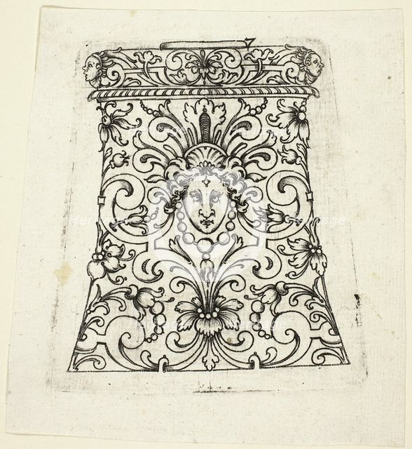 Plate 7, from twenty ornamental designs for goblets and beakers, 1604. Creator: Master AP.