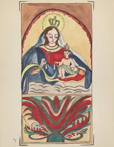 Plate 7: Our Lady of Mt. Carmel: From Portfolio "Spanish Colonial Designs of New Mexico", 1935/1942. Creator: Unknown