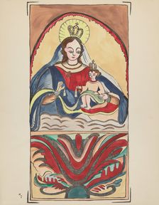 Plate 7: Our Lady of Mt. Carmel: From Portfolio "Spanish Colonial Designs of New Mexico", 1935/1942. Creator: Unknown