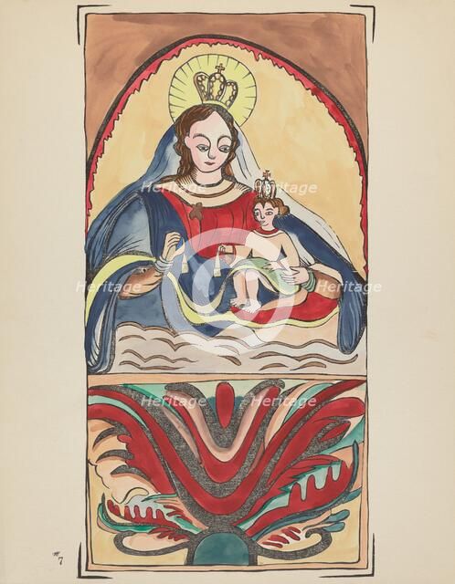 Plate 7: Our Lady of Mt. Carmel: From Portfolio "Spanish Colonial Designs of New Mexico", 1935/1942. Creator: Unknown.