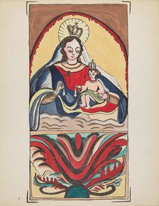 Plate 7: Our Lady of Mt. Carmel: From Portfolio "Spanish Colonial Designs of New Mexico", 1935/1942. Creator: Unknown