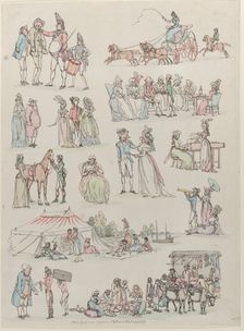 Plate 7, Outlines of Figures, Landscapes and Cattle...for the Use of Learners, Ju..., June 27, 1790. Creator: Thomas Rowlandson