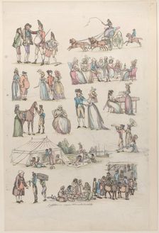 Plate 7, Outlines of Figures, Landscapes and Cattle...for the Use of Learners, Ju..., June 27, 1790. Creator: Thomas Rowlandson