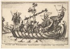 Plate 7: Peleo et Talamone Argonauti condotti da Tetide, from The magnificent pageant on t..., 1664. Creator: Unknown