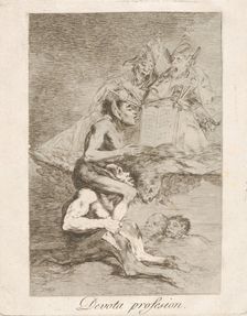 Plate 70 from Los Caprichos': Devout Profession (Devota profesion.), 1799. Creator: Francisco Goya