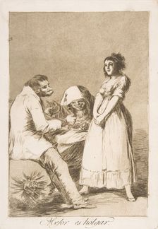 Plate 73 from Los Caprichos': It is better to be lazy (Mejor es holgar.), 1799. Creator: Francisco Goya