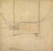 Plate 74 from The Plan of Chicago,1909: Chicago. Diagram of the City Center, Showing the General... Creator: Daniel Burnham