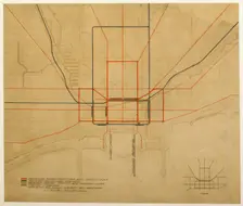 Plate 75 from The Plan of Chicago, 1909: Chicago. Diagram of the City, Showing Complete System... Creator: Daniel Burnham