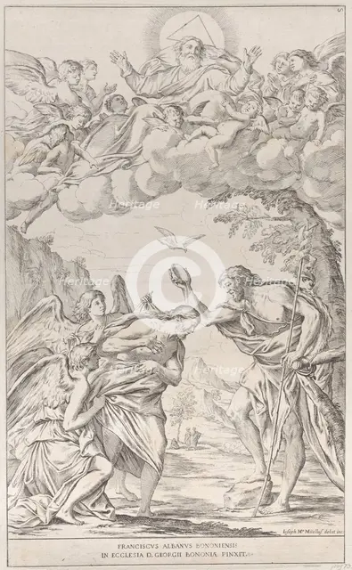 Plate 8: the Baptism of Christ, 1678. Creator: Giuseppe Maria Mitelli.