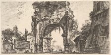 Plate 8: Arch of Drusus at the Porta S. Sebastiano in Rome (Arco di Druso alla Porta d..., ca. 1748. Creator: Giovanni Battista Piranesi