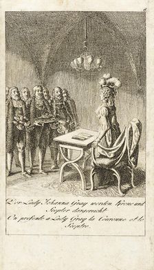 Plate 8 for History of the Middle Ages 1793. Creators: Daniel Nikolaus Chodowiecki, Eberhard Siegfried Henne