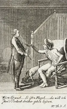 Plate 8 for J.G. Muller's Siegfried von Lindenberg 1783. Creator: Daniel Nikolaus Chodowiecki