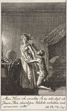 Plate 8 for Thomas Smollett's The Adventures of Peregrine Pickle 1785. Creator: Daniel Nikolaus Chodowiecki
